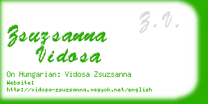 zsuzsanna vidosa business card
